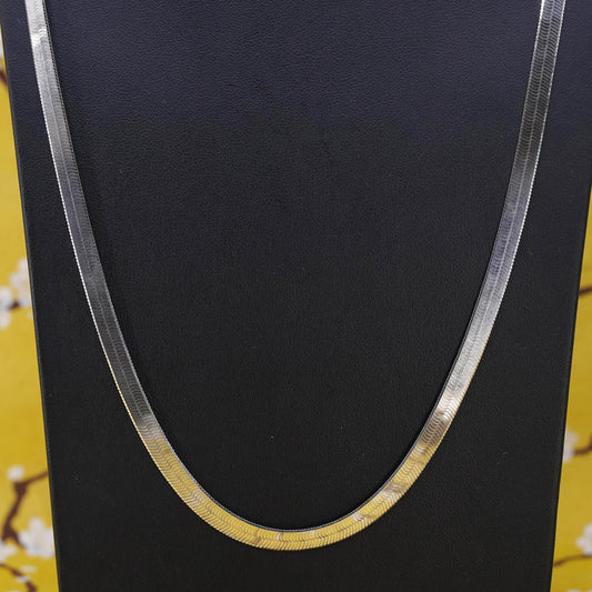 26” 5mm, vintage Milor Sterling silver necklace, Italian 925 herringbone chain