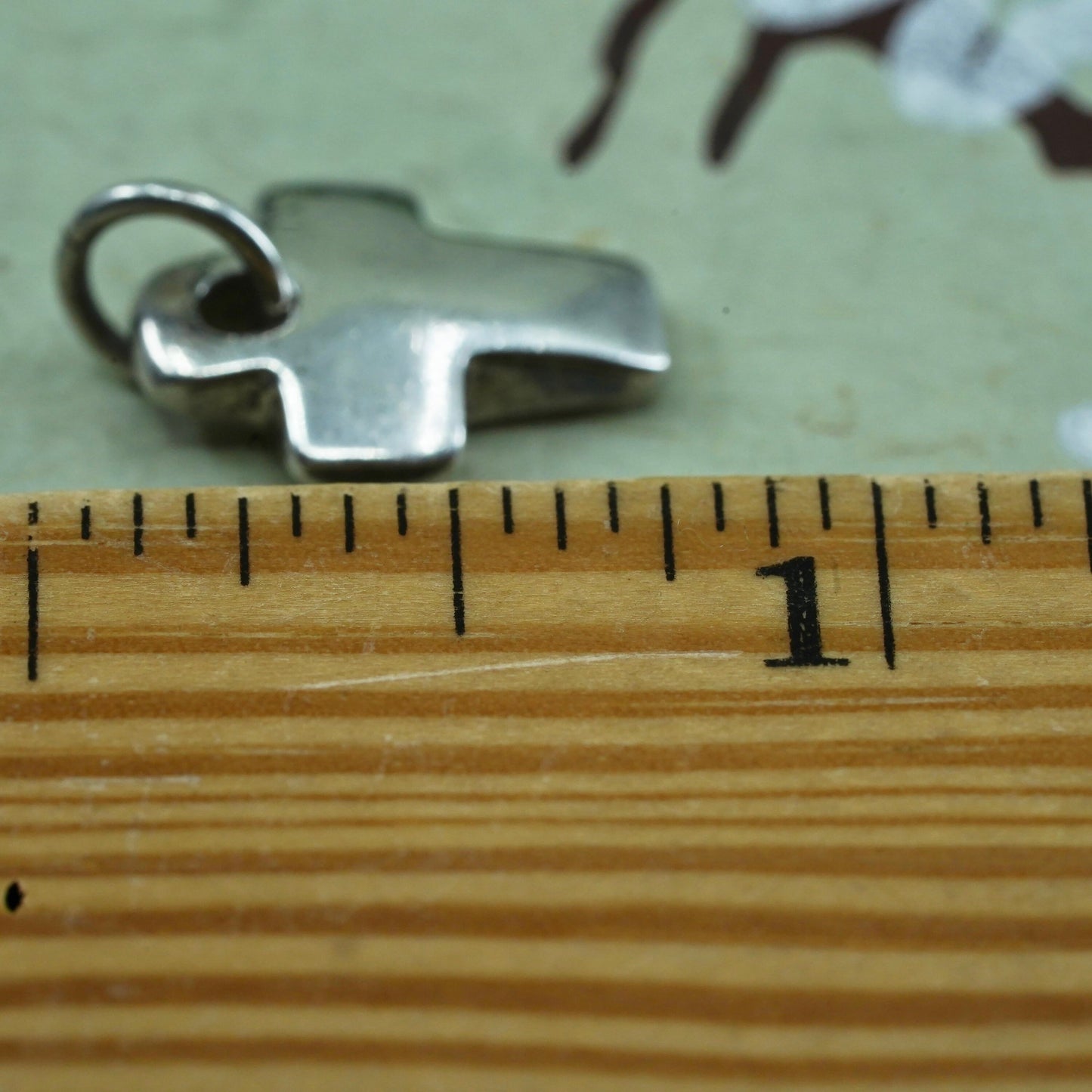 Vintage modern Sterling silver handmade pendant, 925 cross charm