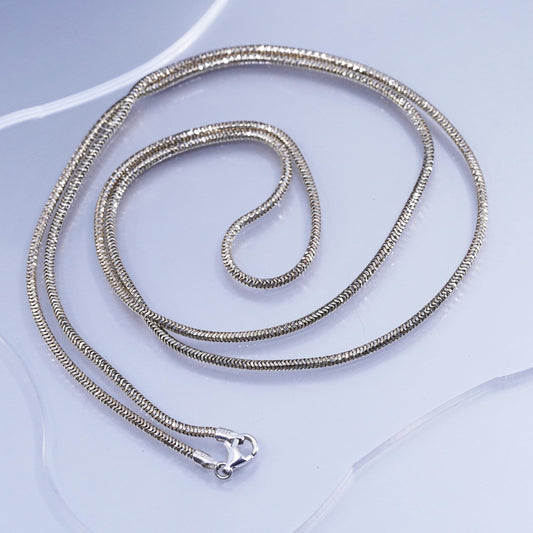 36” Italian JCM gold over Sterling 925 silver extra long snake sweater necklace