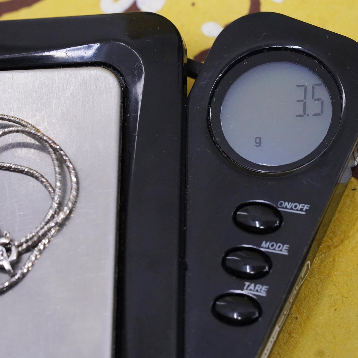 16”, vintage Italian Sterling silver textured snake chain, Italy 925 necklace