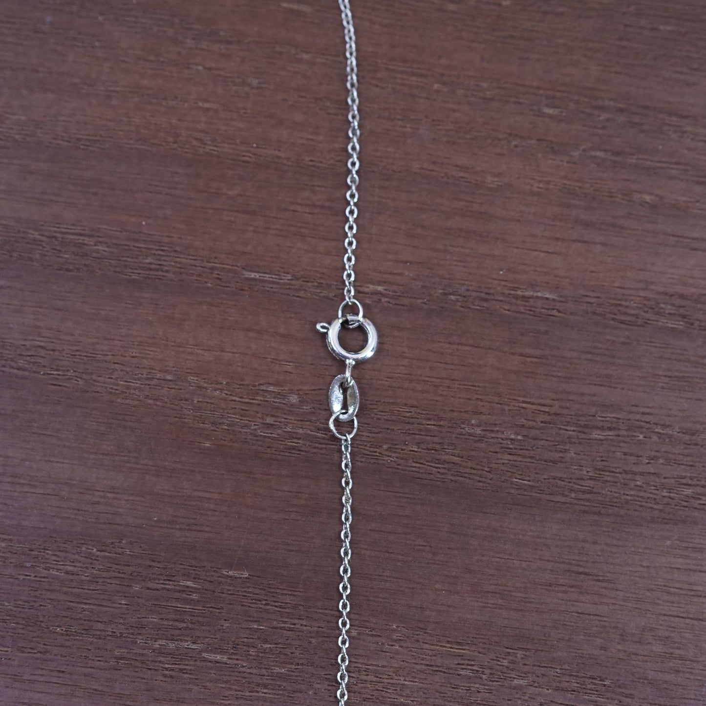 18”, sterling silver necklace, 925 circle chain teardrop abalone pendant