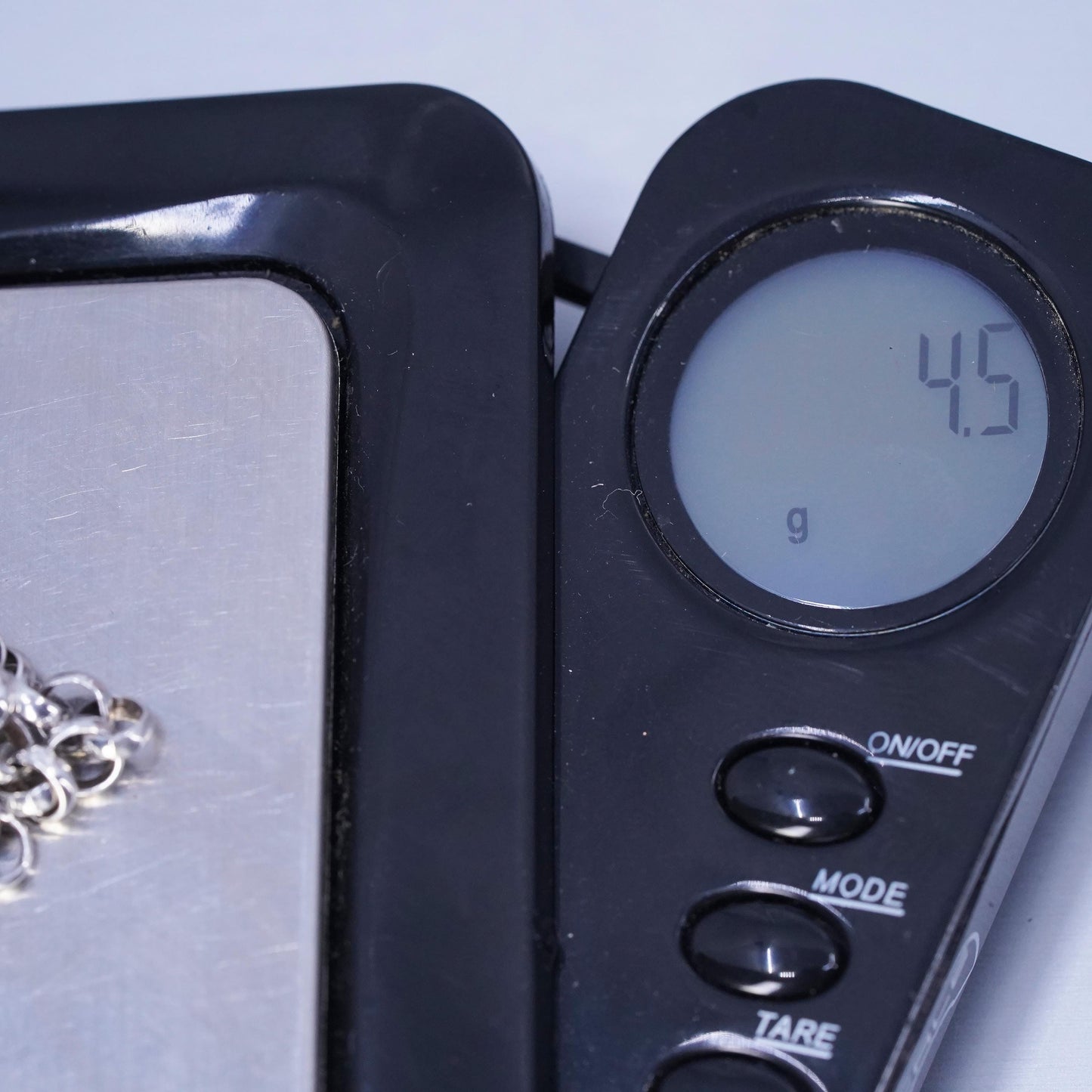 6.75” 4mm, vintage Sterling silver handmade bracelet, 925 bold circle chain