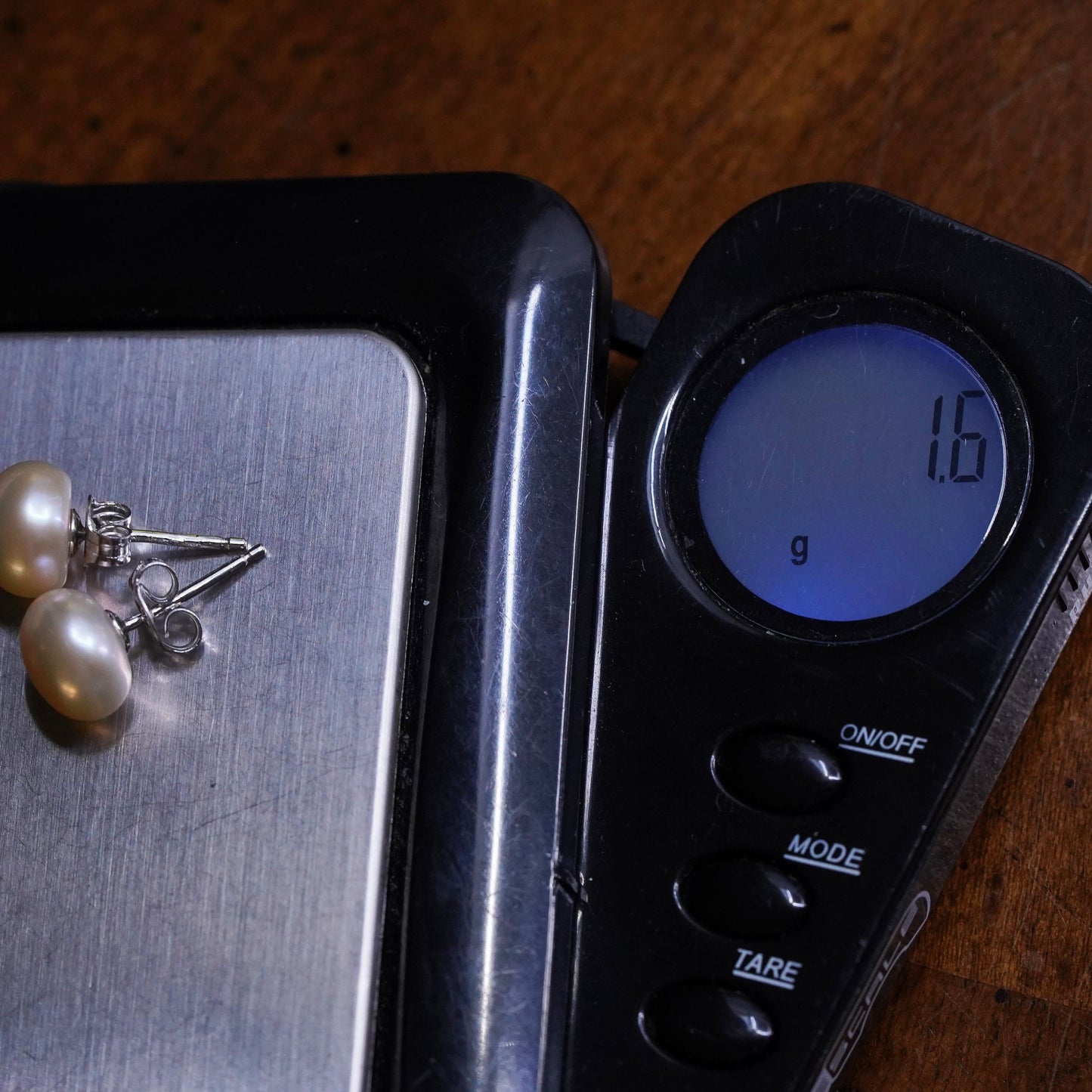 7mm, Sterling 925 silver with freshwater pearl studs earrings