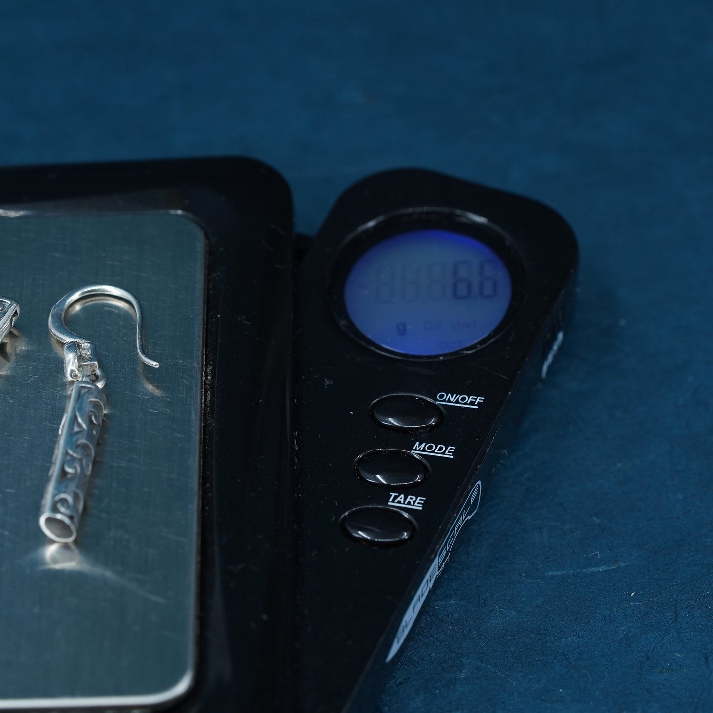 Vintage sterling silver handmade earrings, 925 Bali beads long drop