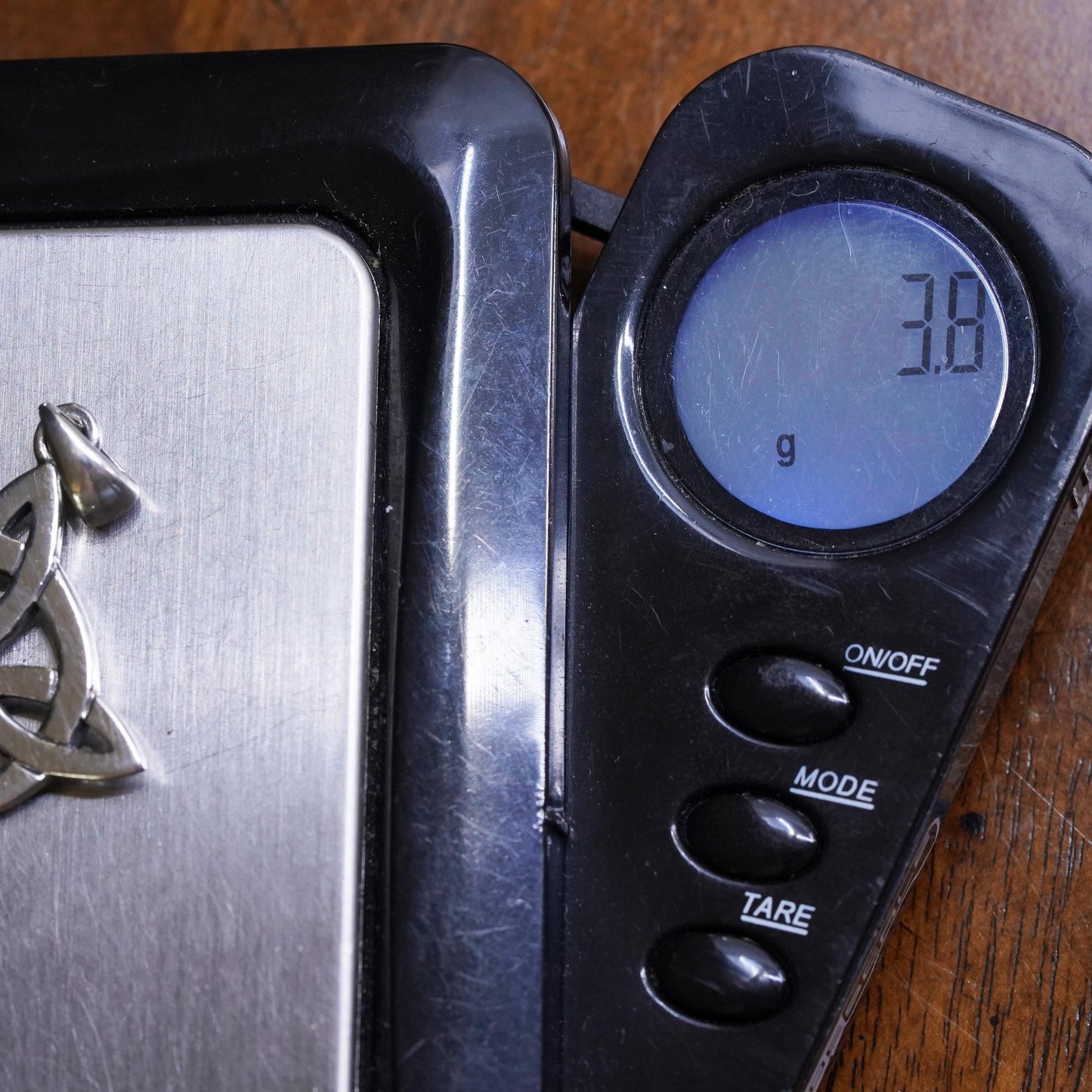 vintage sterling silver handmade pendant, 925 silver Irish Celtic knot charm