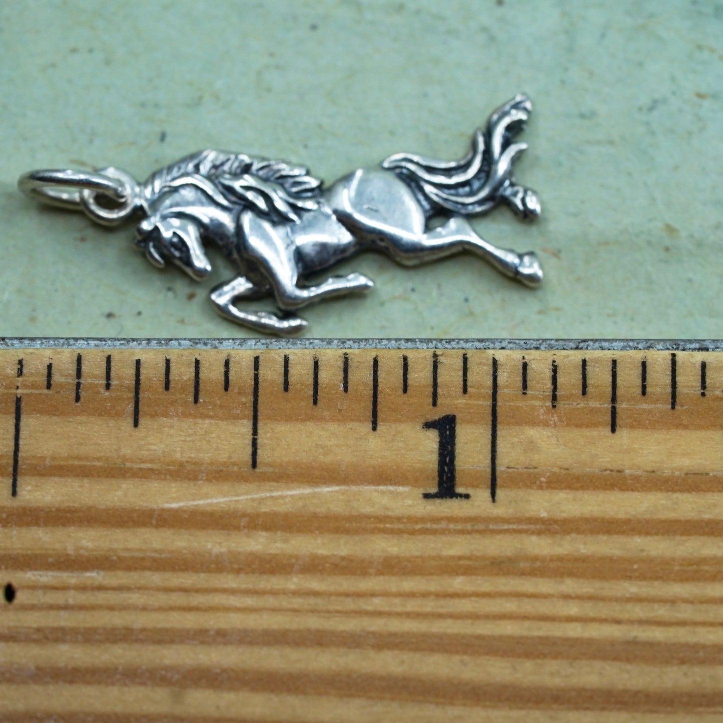 Handmade vintage Sterling silver pendant, 925 horse charm
