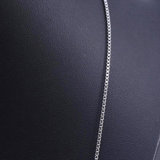 30”, 1mm, vintage Sterling silver handmade necklace, 925 box chain