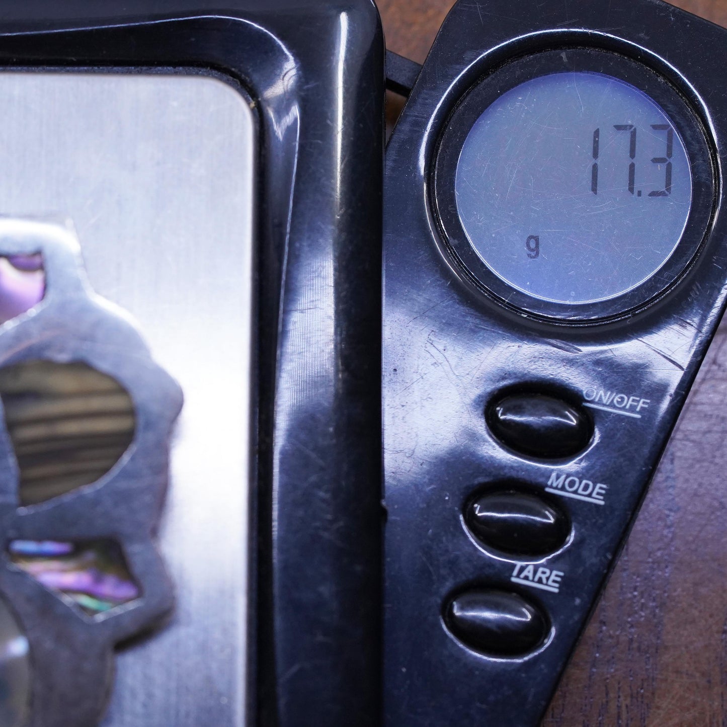 Vintage southwestern handmade sterling 925 silver flower brooch with abalone