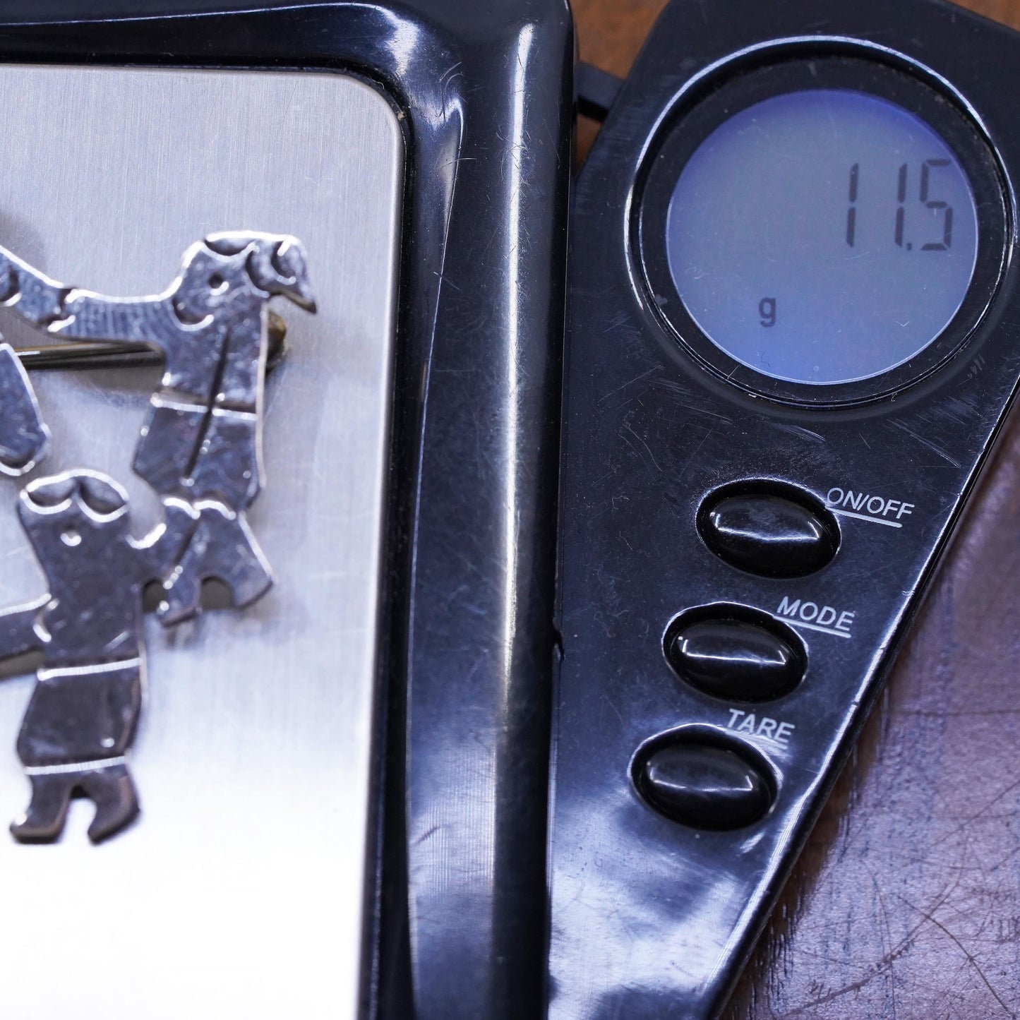 Vintage Mexican sterling silver handmade brooch, 925 save the children pendant