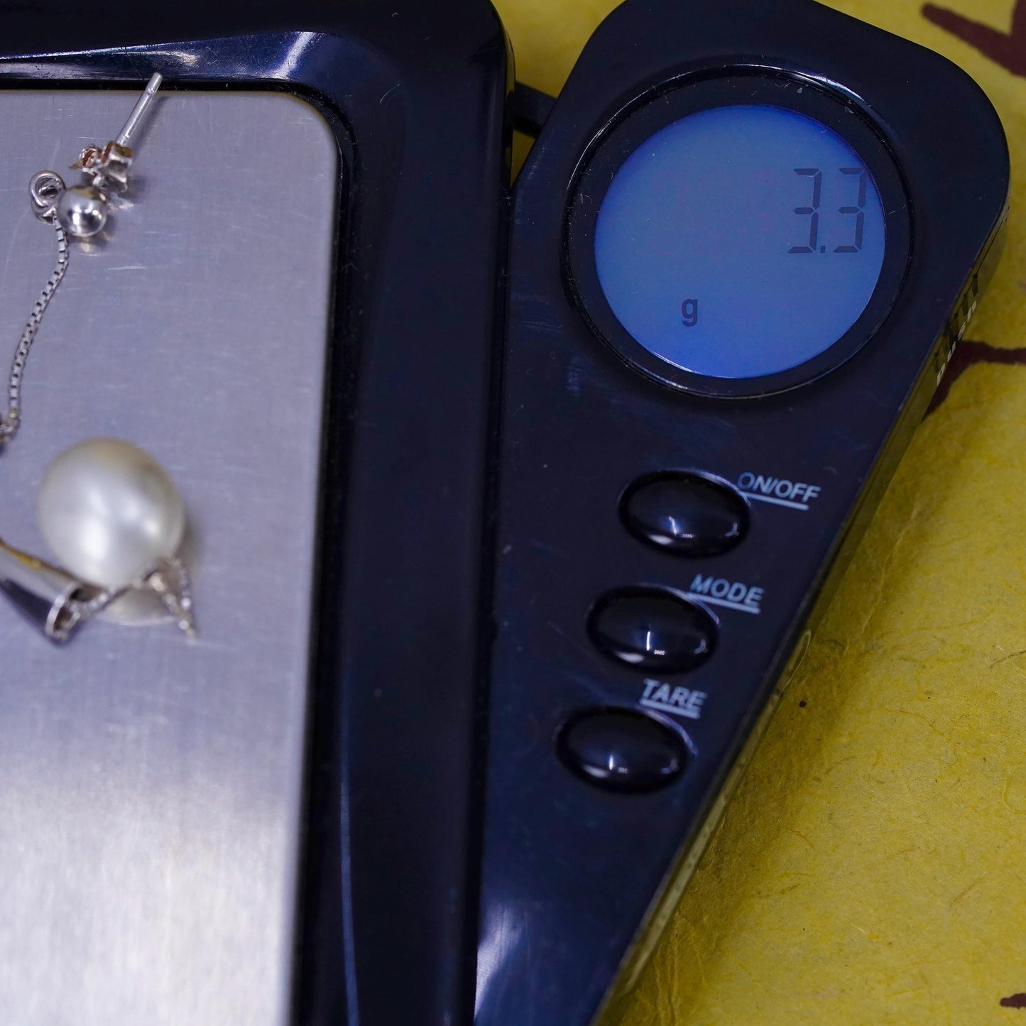 Vintage Sterling 925 silver handmade earrings with pearl drops
