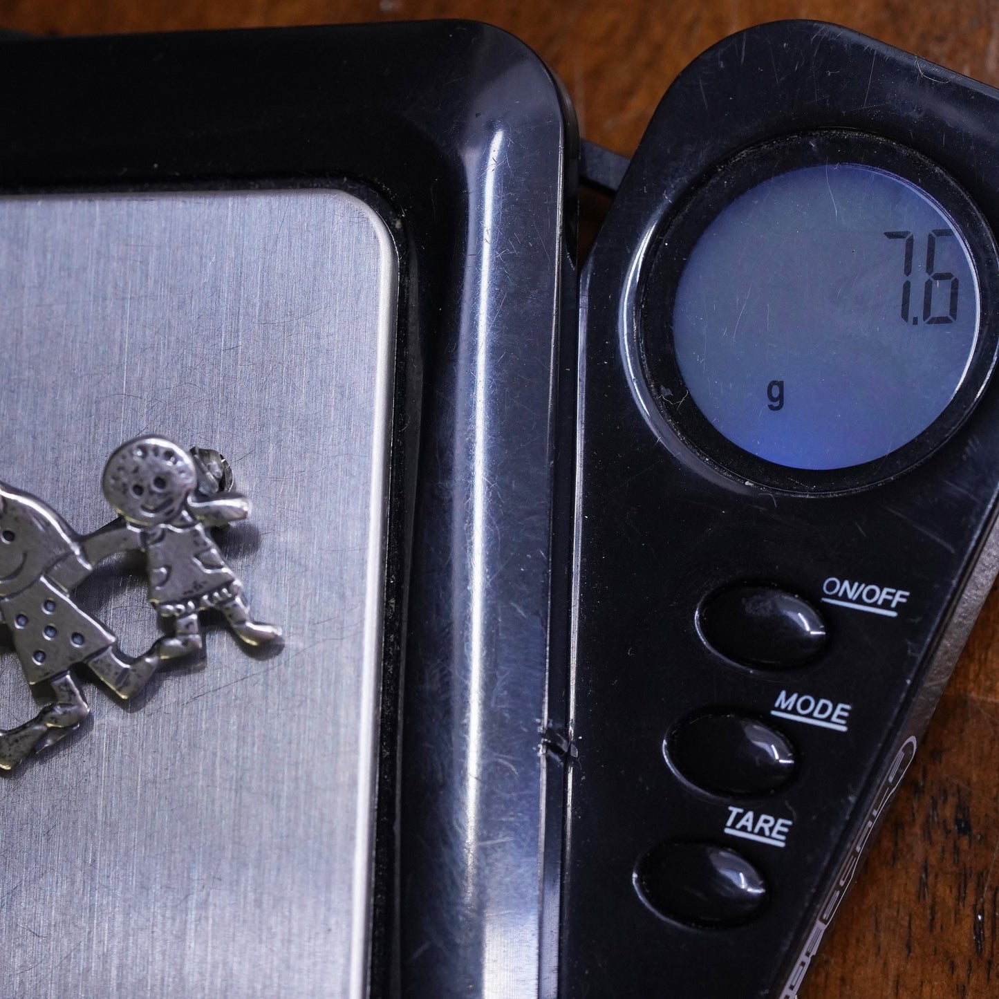 Vintage sterling silver handmade brooch, 925 save the children