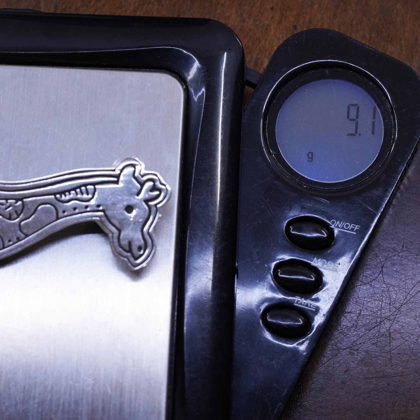 Vintage Mexican handmade sterling 925 silver giraffe brooch