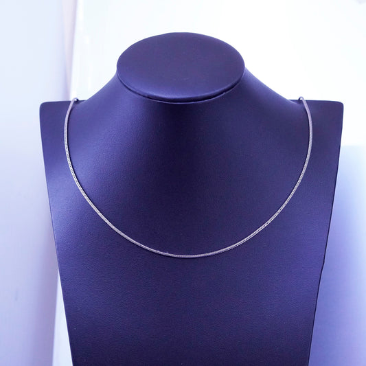 32”, 2mm, vintage Sterling silver handmade necklace, 925 wheat chain