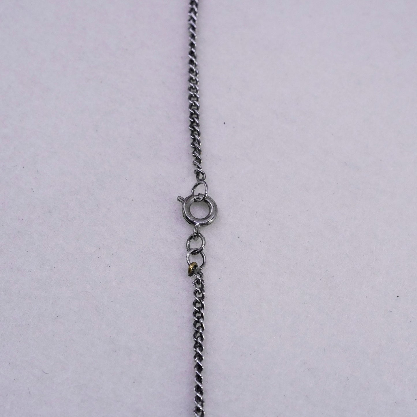 20”, Sterling 925 silver handmade curb chain necklace with Hebrew word pendant