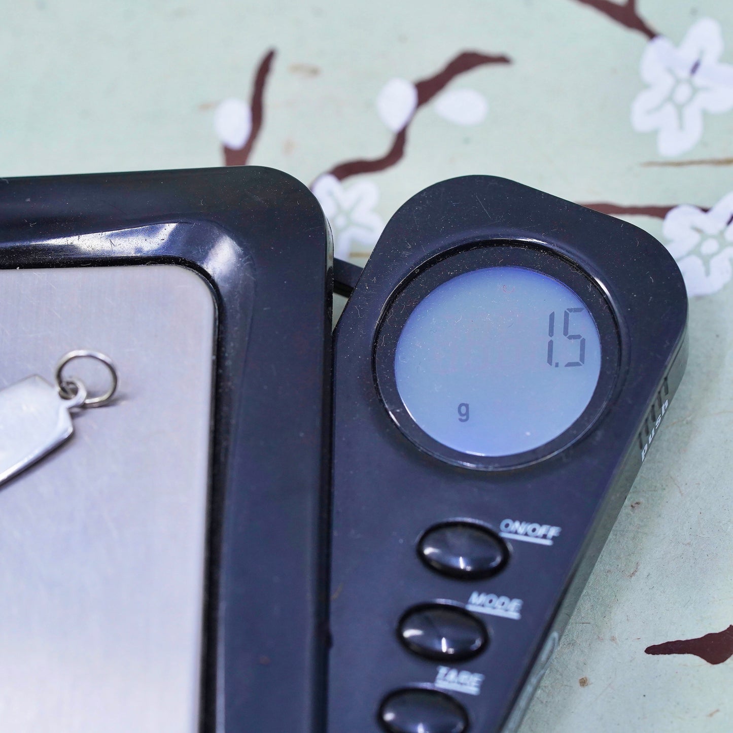 Vintage sterling silver charm, 925 silver tag with "believe" embossed