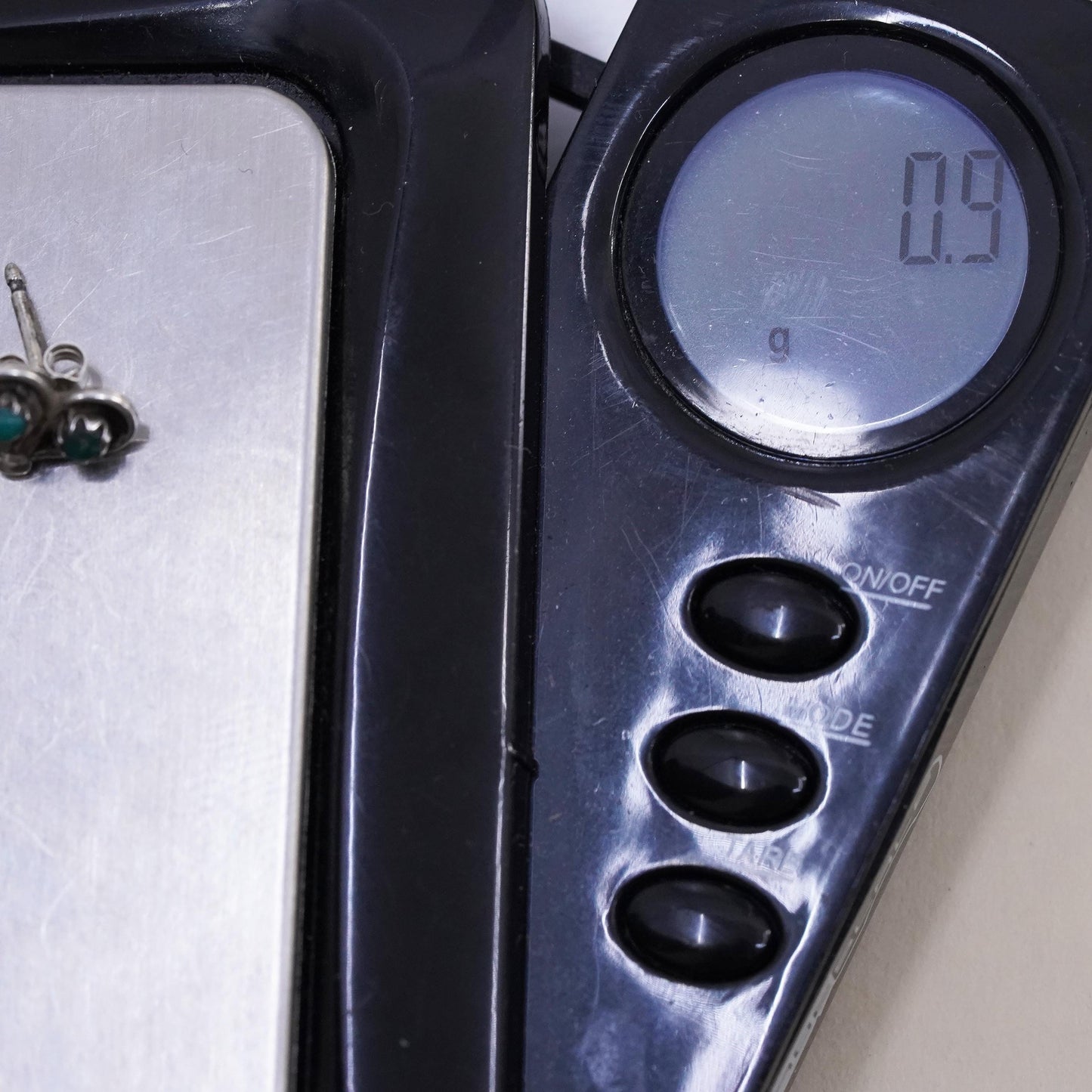 Native American Sterling silver earrings, solid 925 silver studs with turquoise