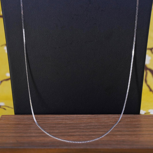 30" 2mm, vintage Sterling silver necklace, Italy 925 s link chain