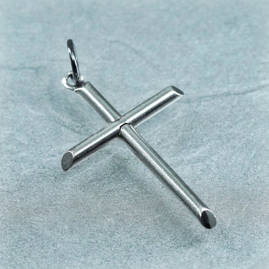 Vintage sterling 925 silver handmade cross pendant