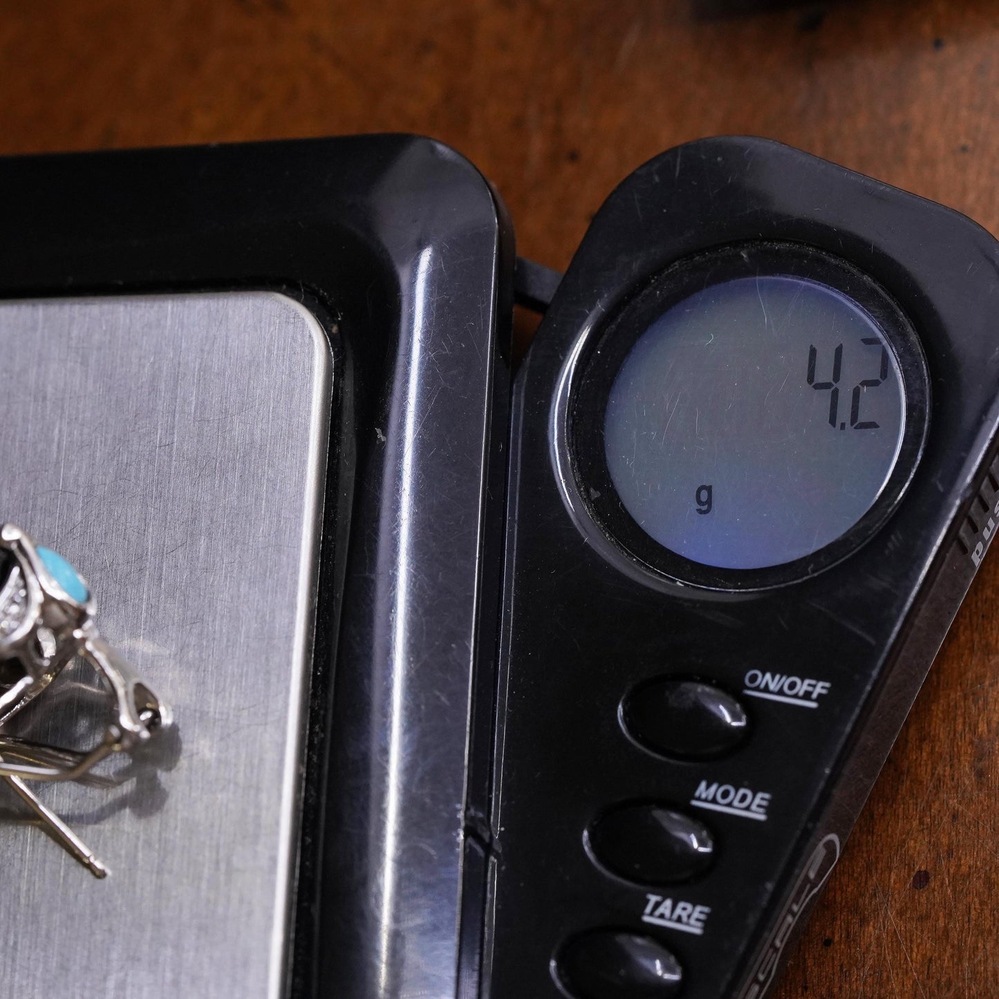 VTG Sterling 925 Silver and single 1 earring smoky quartz, Latch Back Fastener