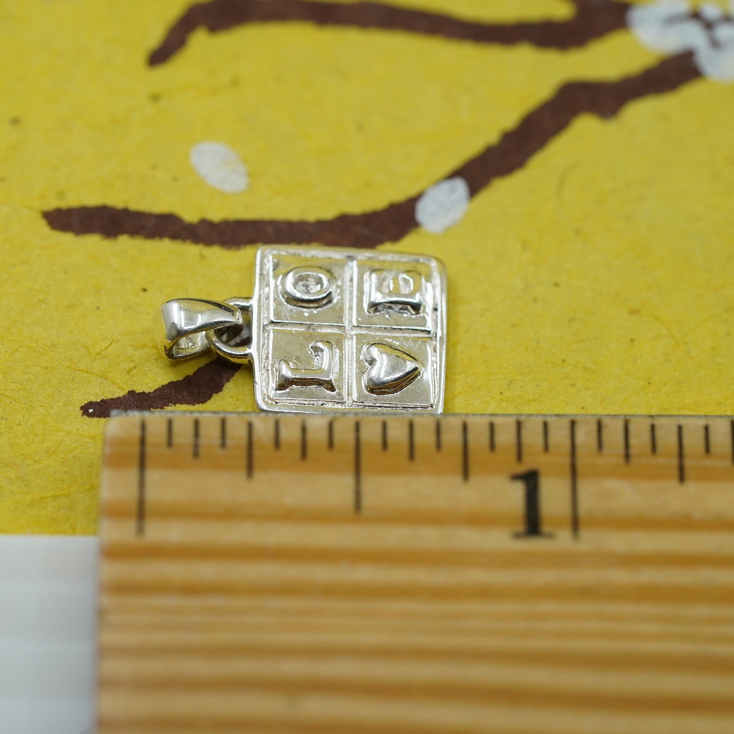 handmade Sterling 925 silver charm pendant love life you live live the life you