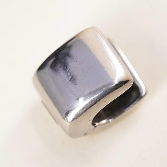 0.5”, Vintage sterling silver single earring, 925 huggie hoop