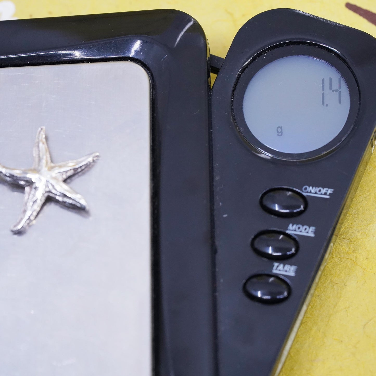 Vintage sterling silver handmade pendant, 925 star, starfish, unique