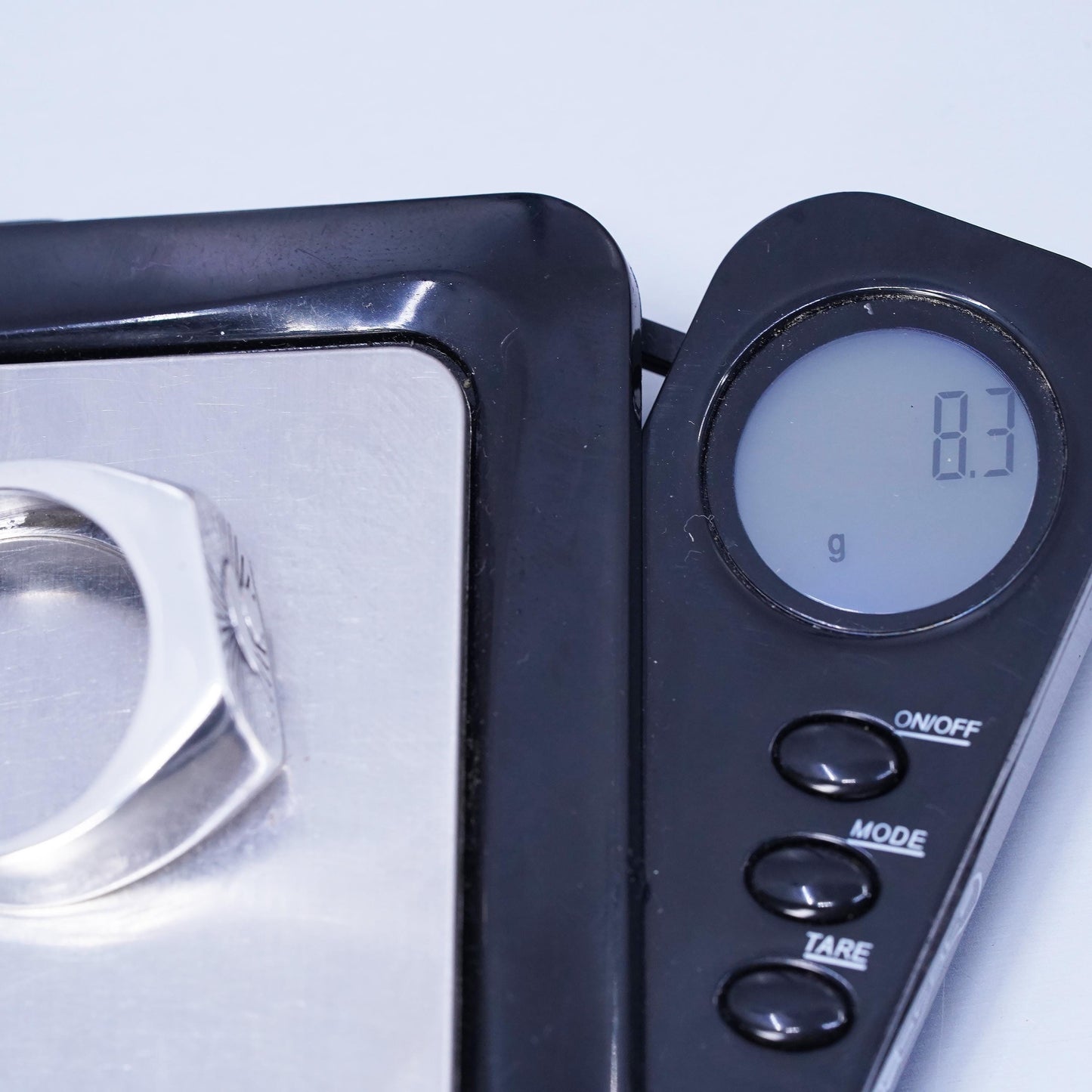 Size 13.5, vintage statement Sterling 925 silver handmade ring, band moon sun