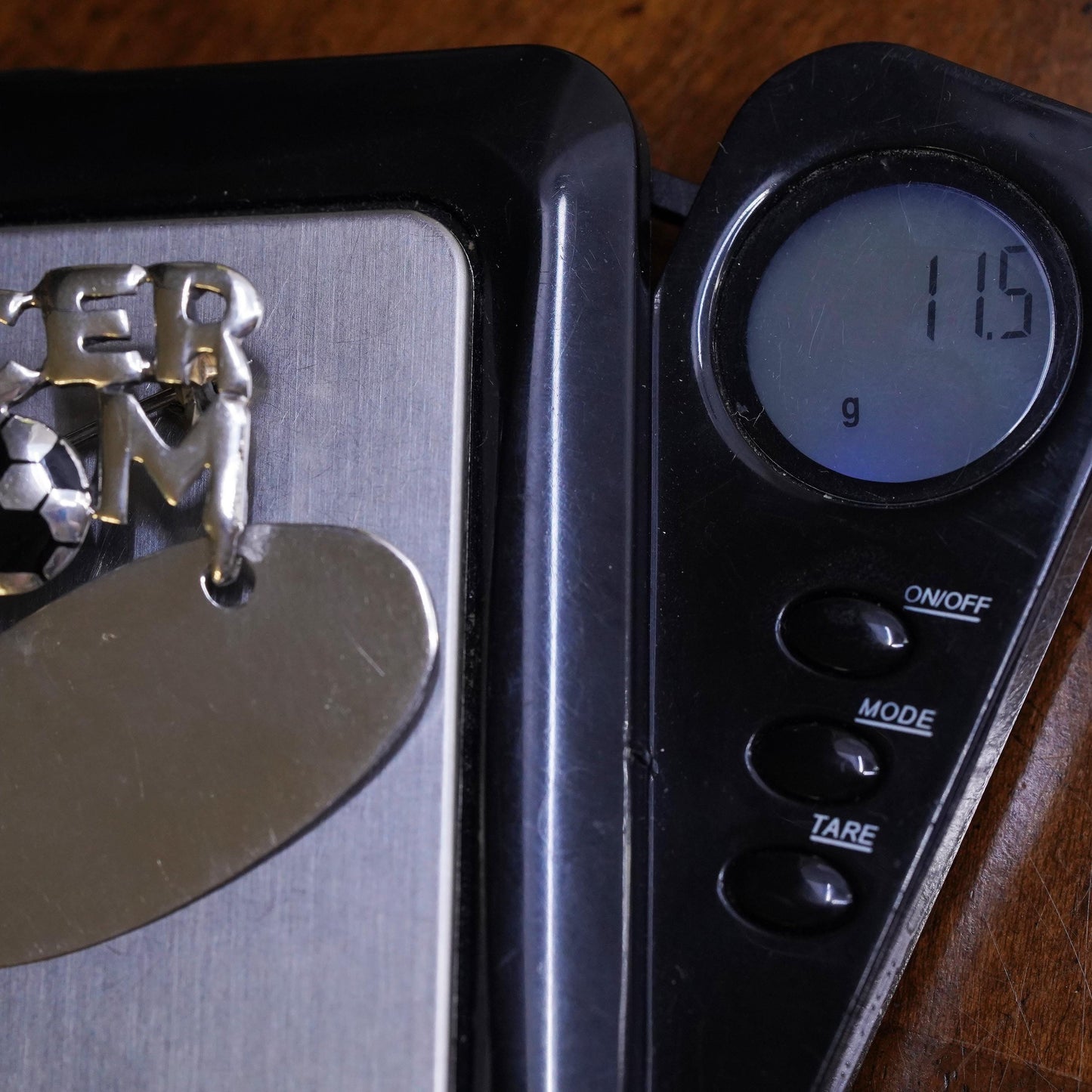 Vintage sterling silver handmade brooch, 925 soccer mom pin with blank tag