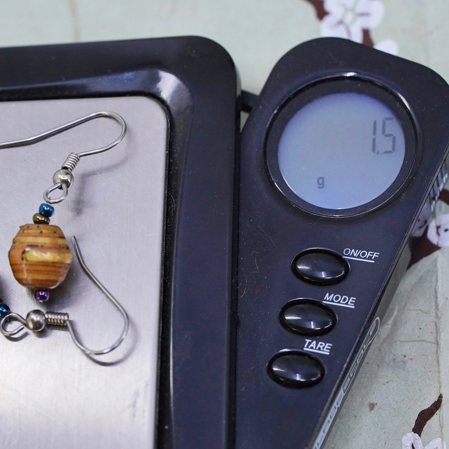 Vintage sterling silver handmade earrings, 925 bead dangles