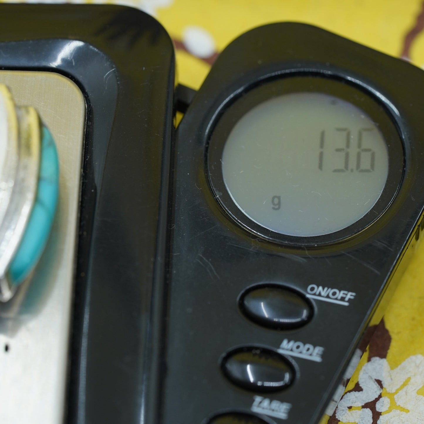 Size 5, Sterling 925 silver handmade ring with turquoise, southwestern jewelry