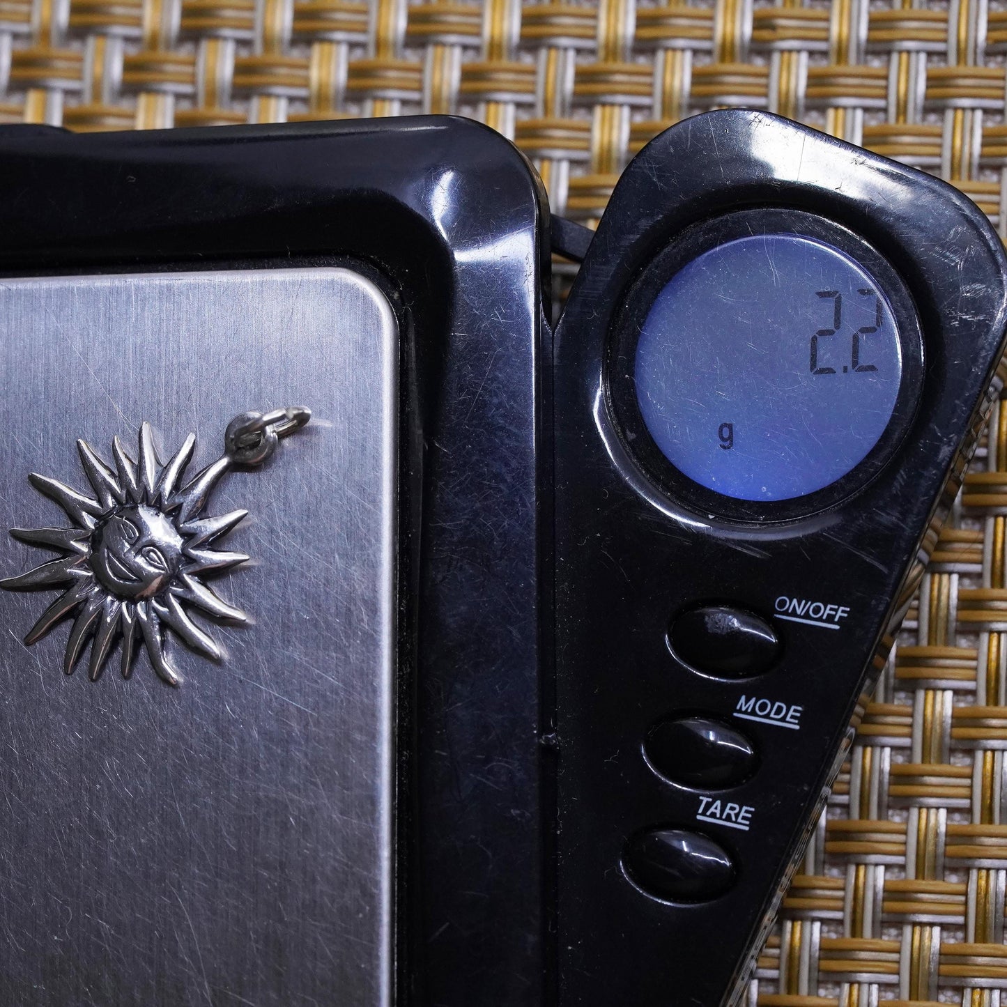 Sterling silver sun face pendant, solid 925 silver sun charm “Myrtle Beach SC”