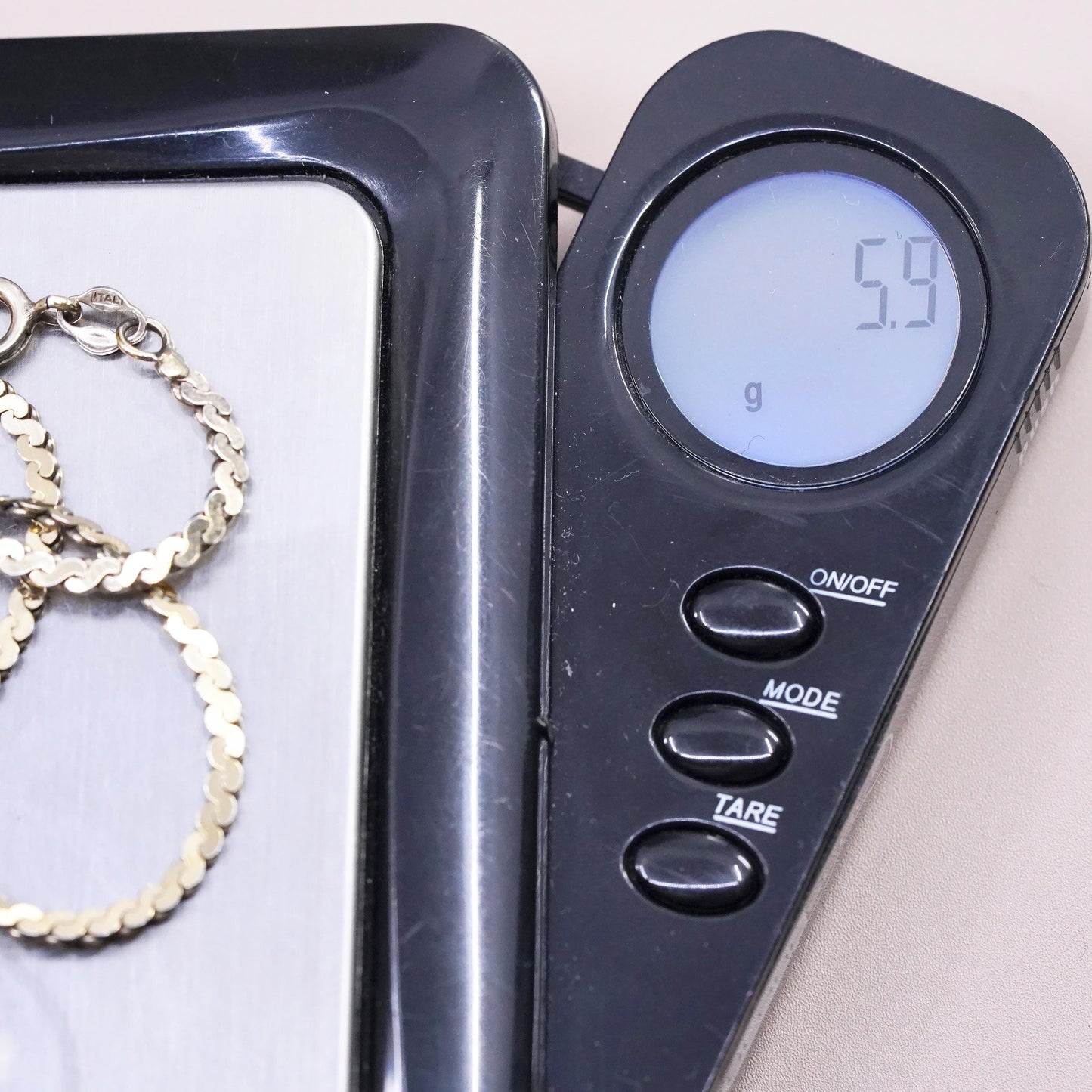 18”, VTG vermeil gold over Sterling silver handmade necklace, 925 s link chain