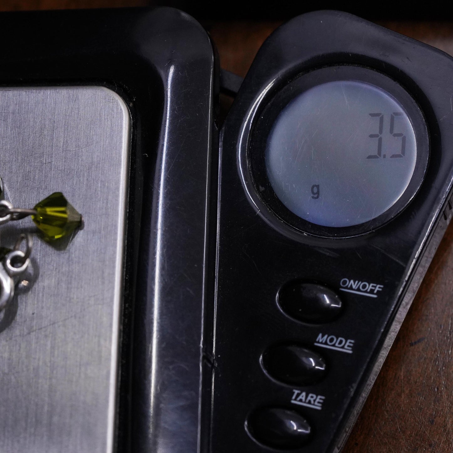 sterling silver single earring, 925 silver Irish Celtic knot peridot dangles