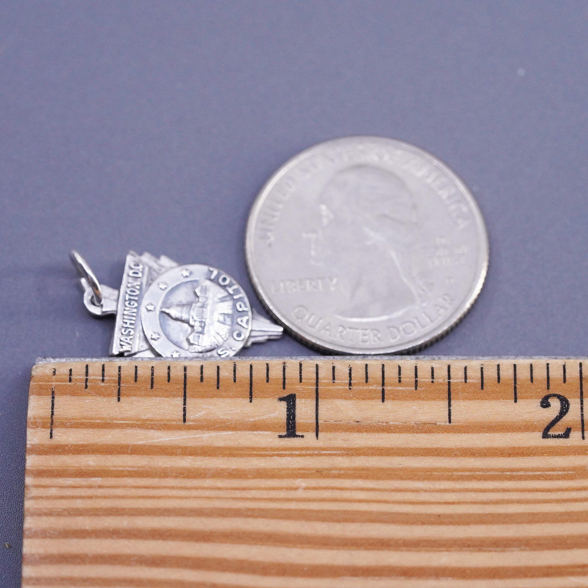 Vintage Sterling 925 Silver Washington DC U.S. White House Charm Pendant