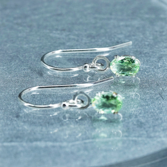 Vintage Sterling 925 silver handmade earrings with peridot