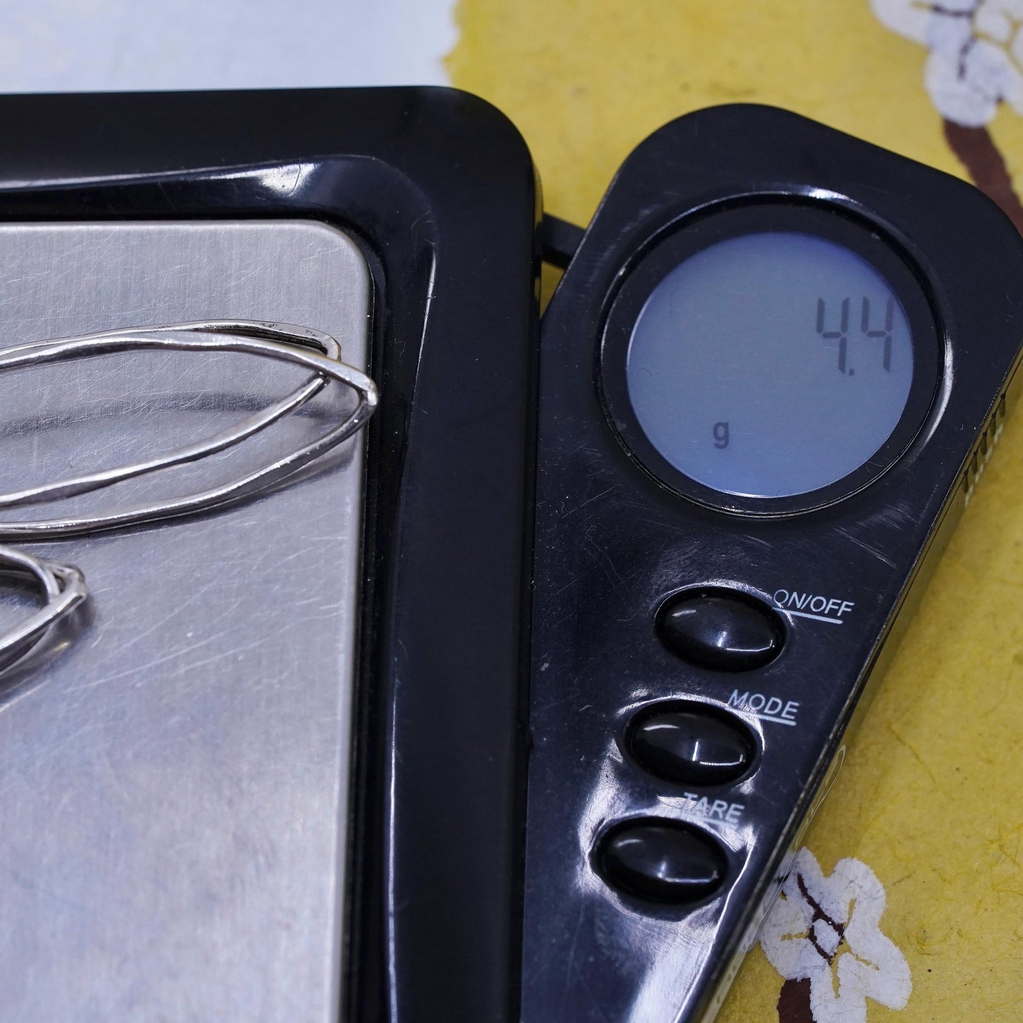 2", vintage Sterling silver handmade earrings, 925 entwined oval hoops