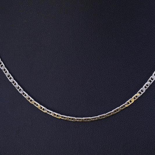 18", 3mm, Sterling silver anchor marine chain, Italy 925 necklace