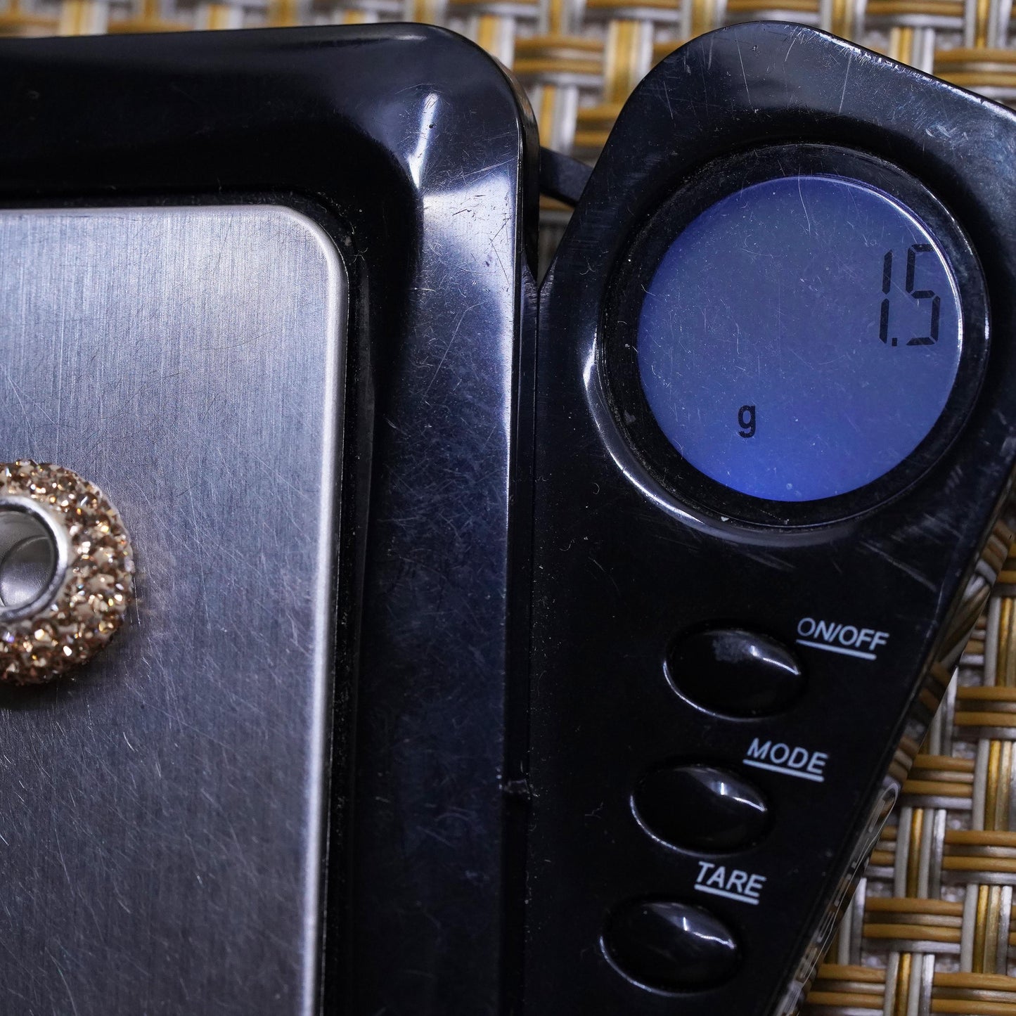 Vintage Sterling 925 silver handmade pendant bead charm with cluster cz