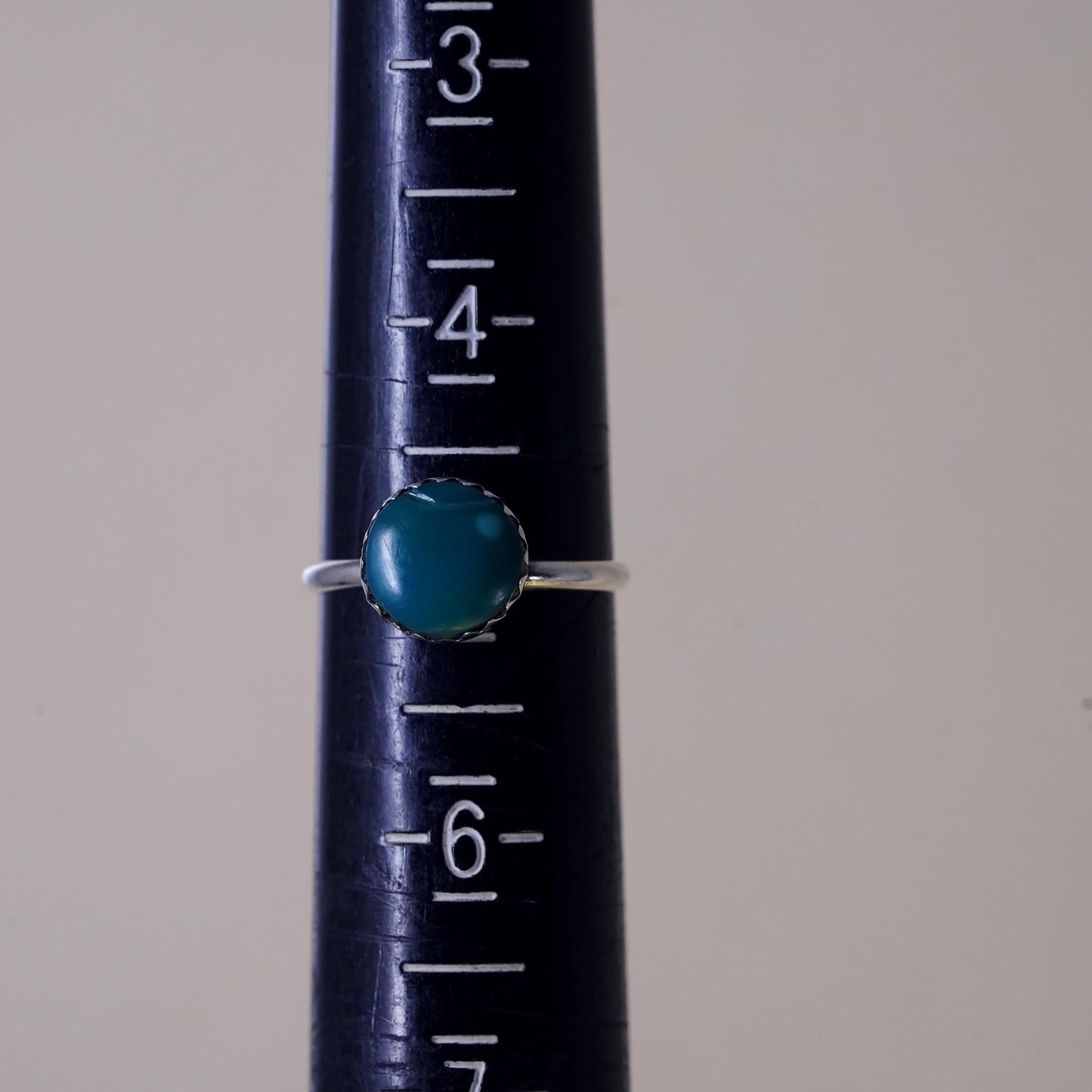 Size 5, Native American sterling silver ring, handmade 925 ring turquoise