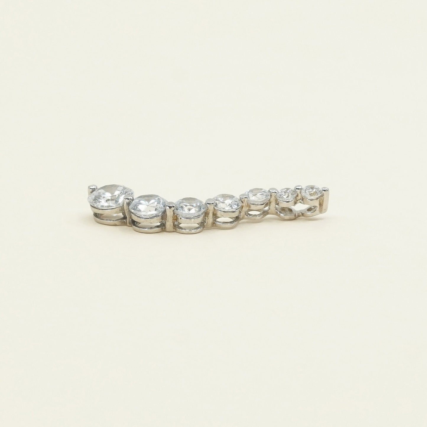VTG sterling silver swarovski crystal pendant, 925 silver pendant
