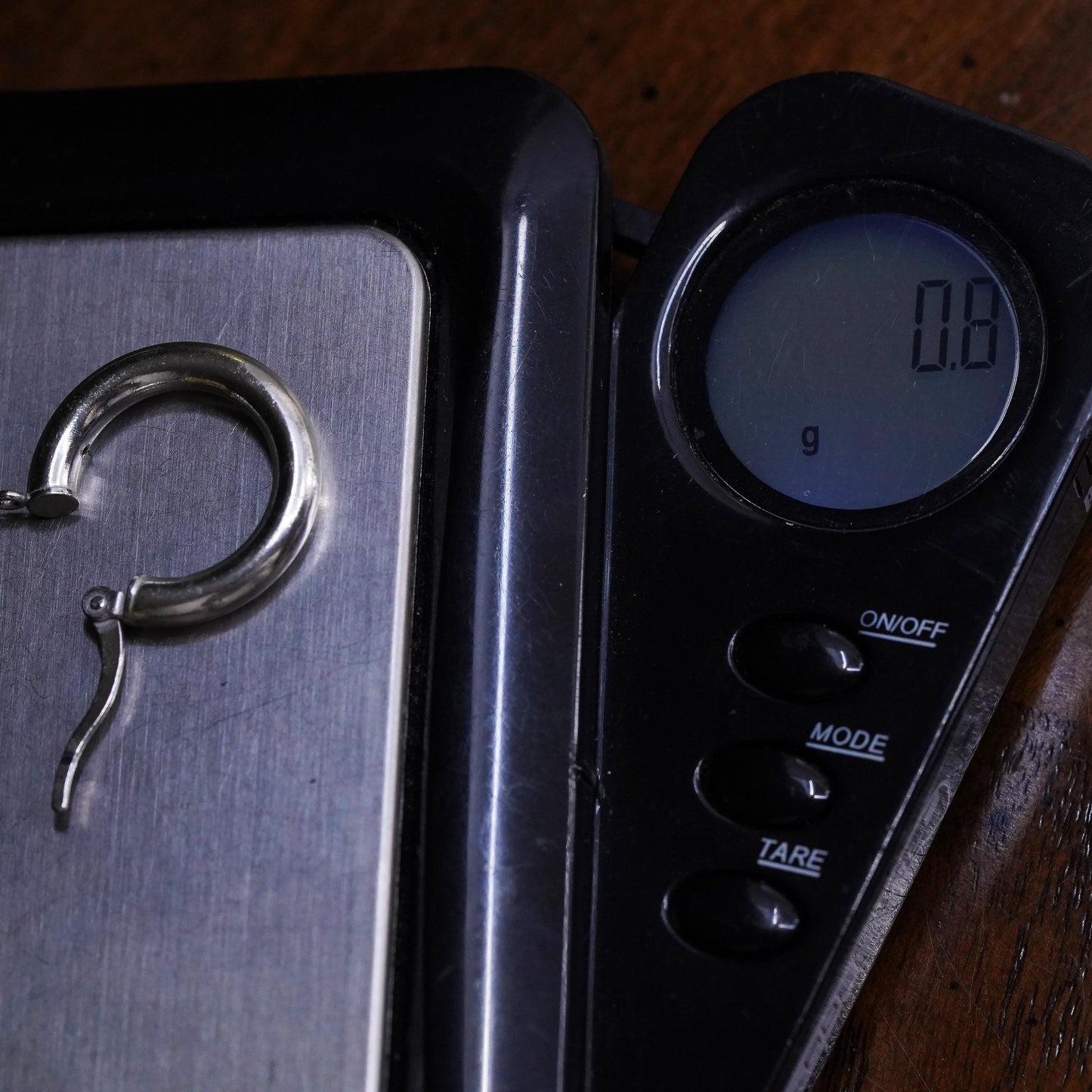 0.5", Vintage sterling silver loop single earring, fashion primitive hoop