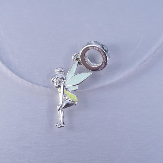 Vintage sterling 925 silver handmade fairy charm pendant