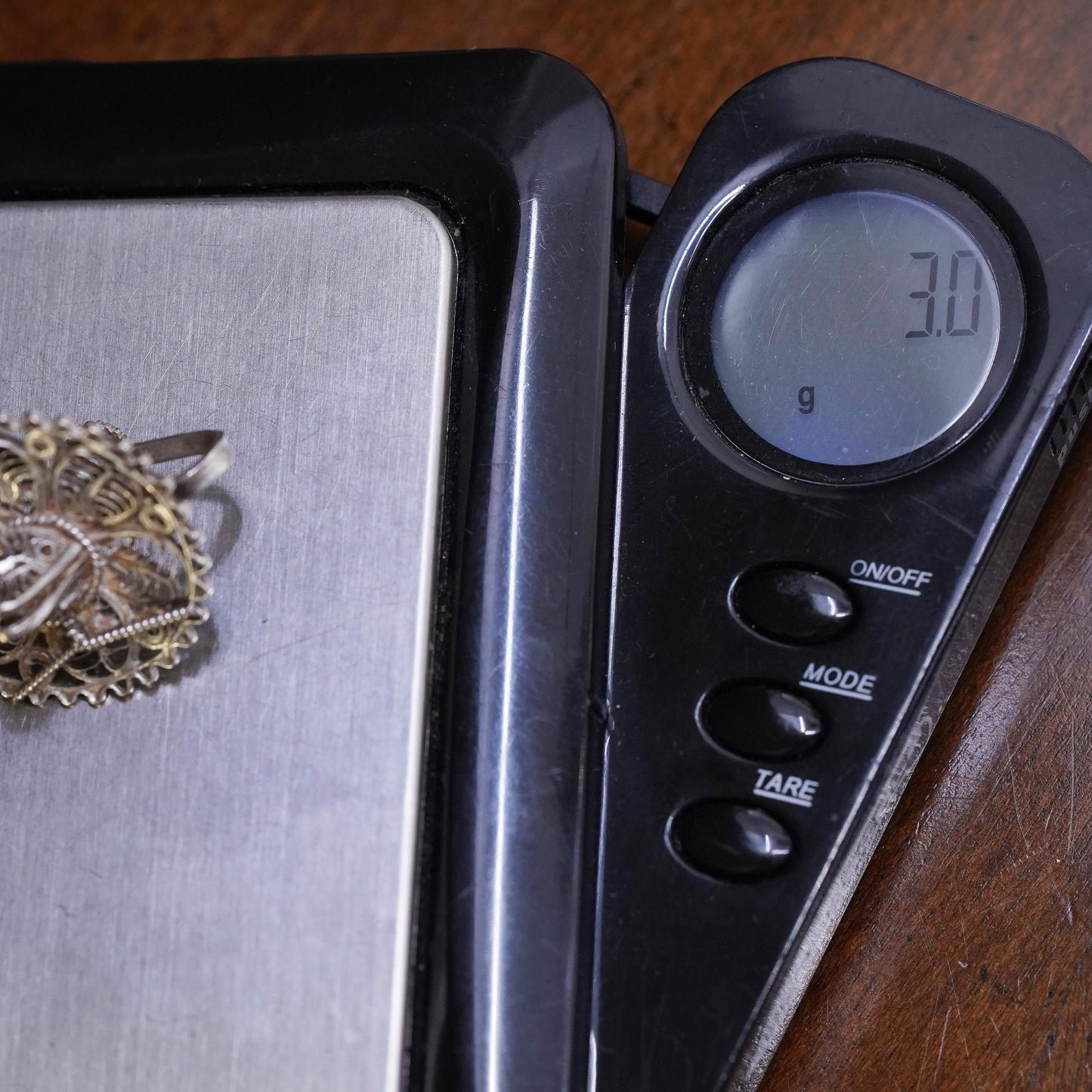 Mexican sterling silver single earring, 925 filigree sombrero hat screw back