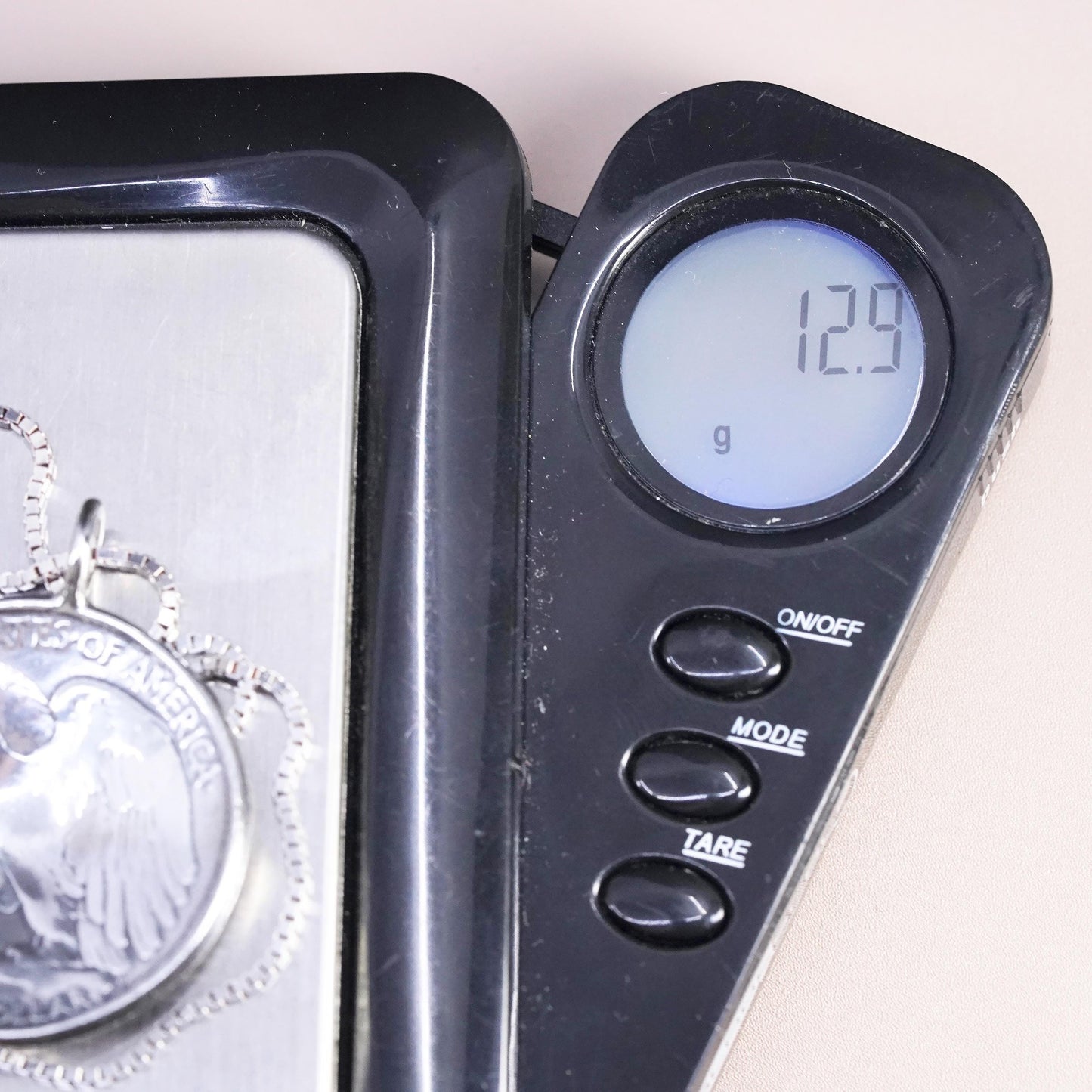 American Eagle US half dollar Coin pendant, Sterling 925 silver necklace