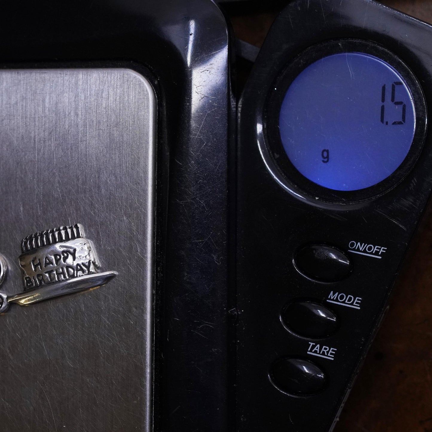 Vintage Sterling silver handmade pendant, 925 cake charm “happy birthday