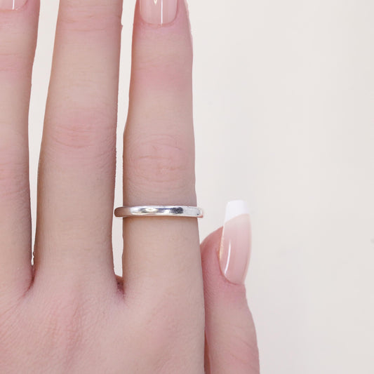Size 6.25, vintage sterling silver handmade ring, 925 edgy stackable band