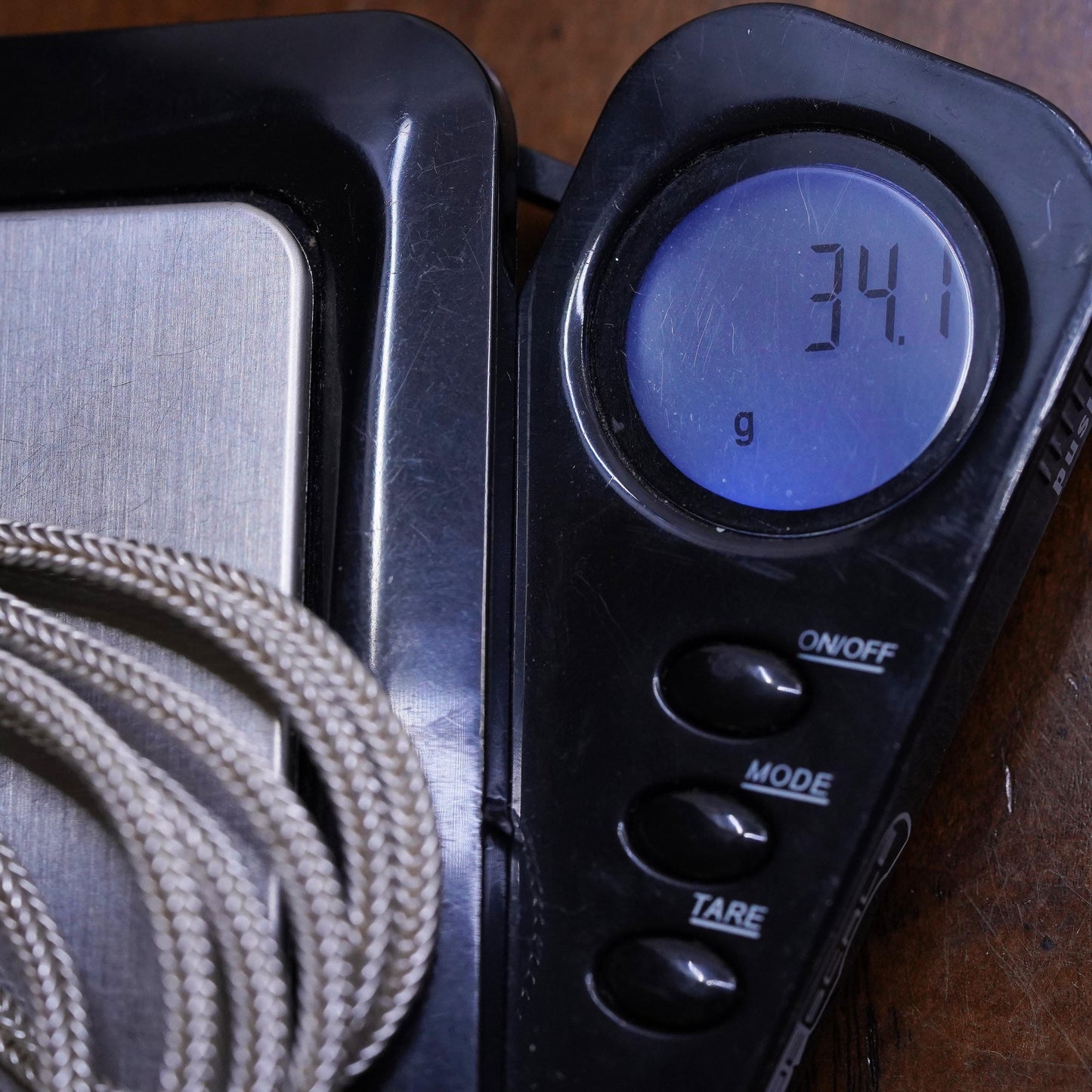 6.5”, VTG Nepal Sterling 925 silver handmade bracelet, 6 strands wheat chain