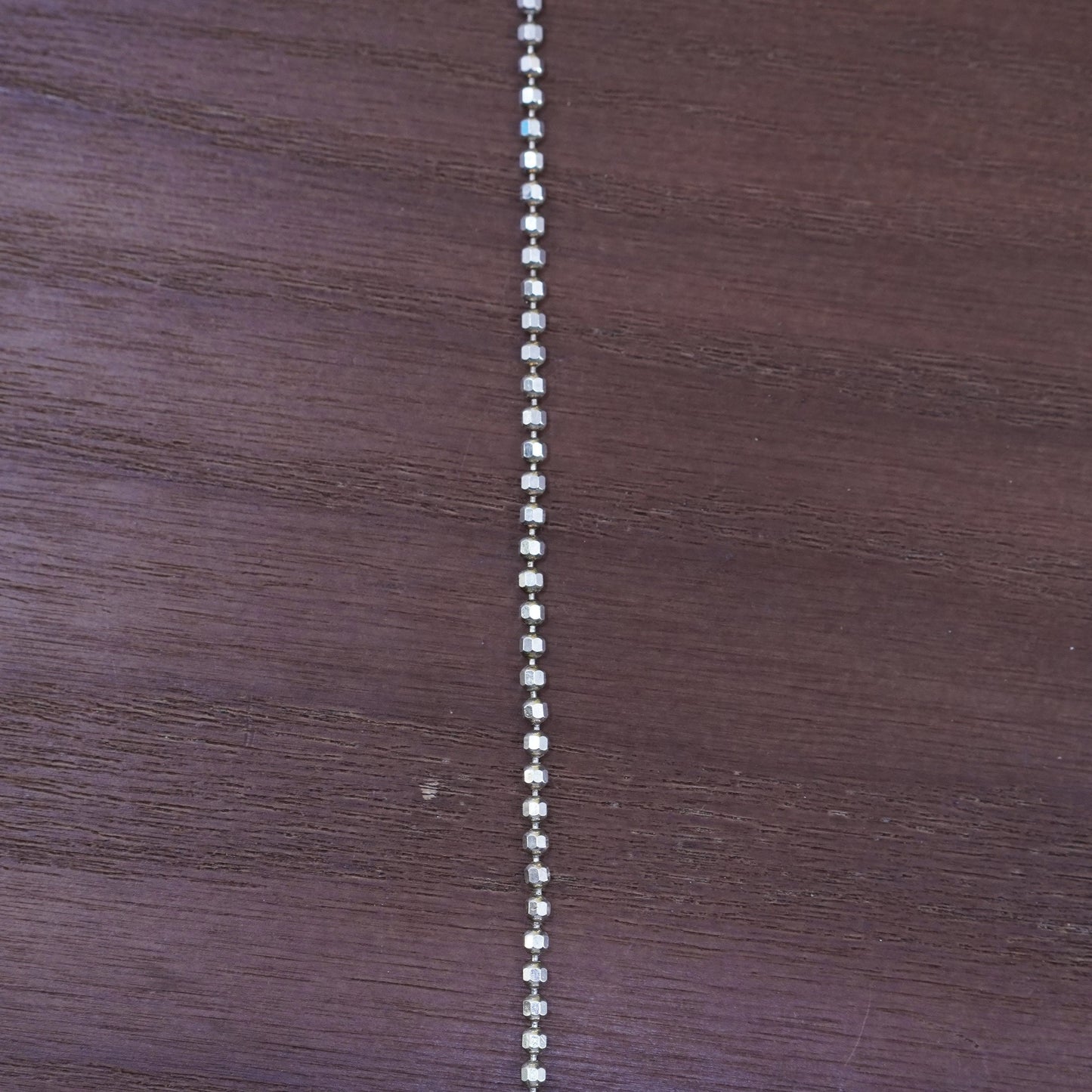 40”, vintage Italy Milor Sterling silver beads necklace, 925 extra long chain