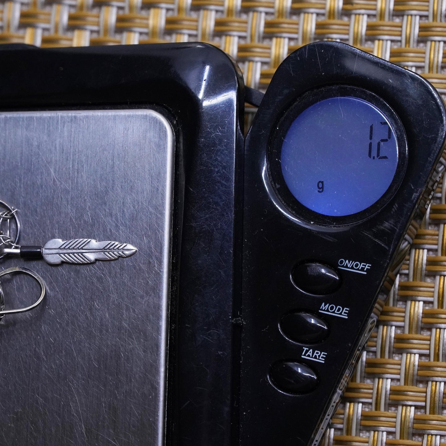 Vintage Sterling 925 silver handmade net earrings with onyx and feather