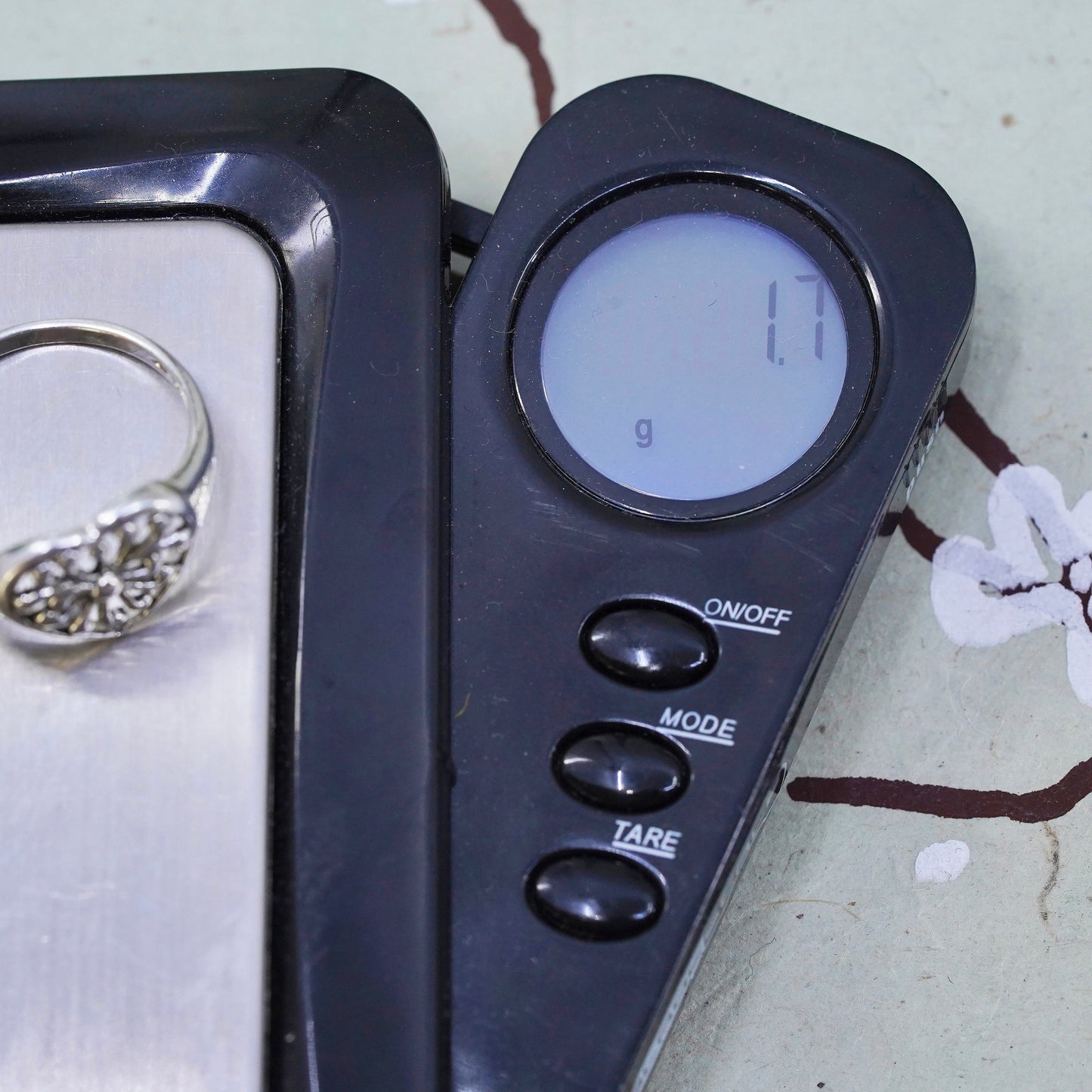 Size 7.5, Vintage sterling silver handmade wired ring, 925 filigree heart band